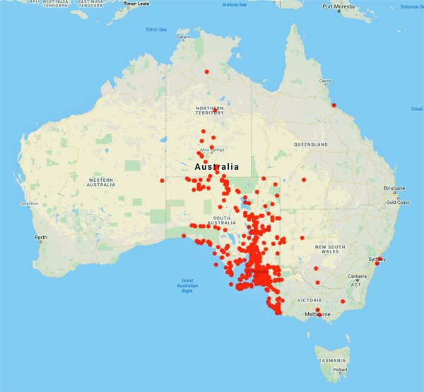 collecting locality map for 'Black, J.M.'