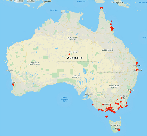 collecting locality map for 'Ducker, S.C.'