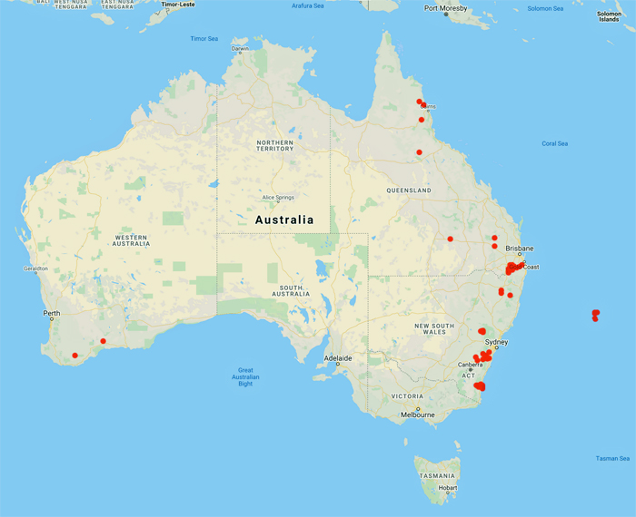 collecting locality map for 'Dunn, W.'