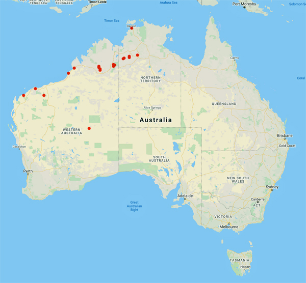 collecting locality map for 'Forest, A.'