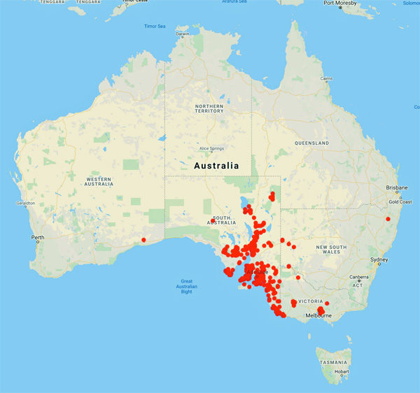 collecting locality map for 'Kenny, M.'