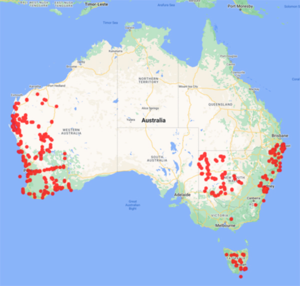 collecting locality map for 'Lander, N.S.'