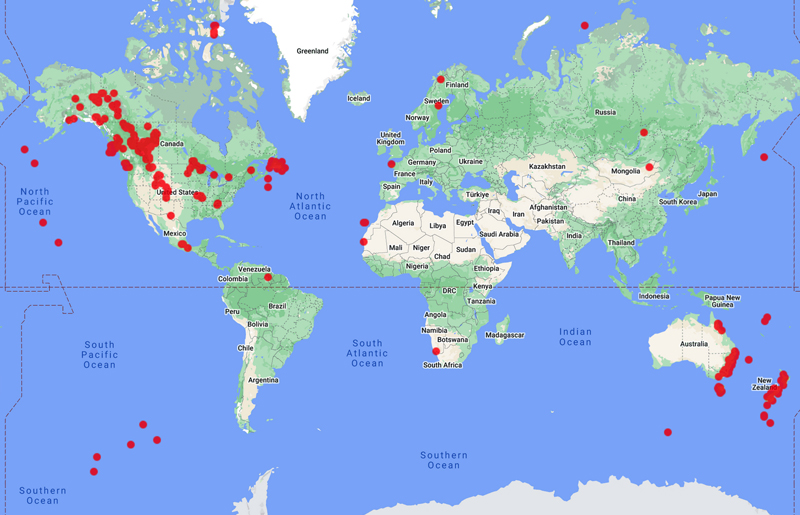 collecting locality map for 'Vitt, D.H.'