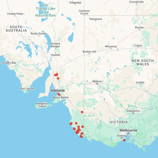 collecting locality map for 'Wehl, C.C.M.'