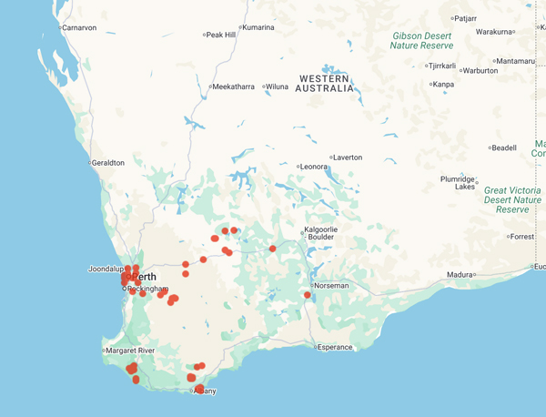 collecting locality map for 'Wyatt, R.'